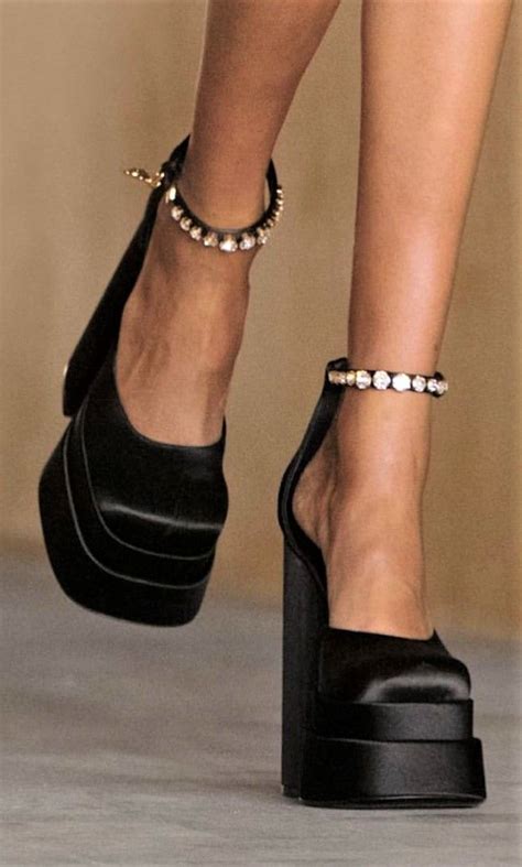 are versace heels comfortable|Versace chunky heels.